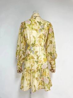 Women Spring Fall Vacation Floral Belted Lantern Sleeve Stand Collar  Elegant Shirt Dress  Short Dress - Multi-2,L Feminine Long Sleeve Midi Dress For Summer, Collared Mini Dress For Daywear In Spring, Summer Knee-length Long Sleeve Dress For Brunch, Spring Collared Feminine Mini Dress, Spring Feminine Collared Mini Dress, Feminine Long-sleeved Shirt Dress For Summer, Feminine Long Sleeve Summer Shirt Dress, Feminine Long Sleeve Shirt Dress For Summer, Knee-length Shirt Dress For Spring Vacation