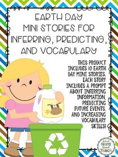 earth day mini stories for inferring, predicing, and vocably