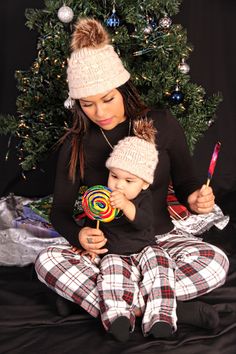 #mommyandme #christmas #fyp #momlife #pjs #beanie #lifestyle #lights Mommy And Me Beanies, Tis The Season, Lifestyle