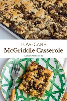 low - carb and keto dessert casserole on a plate