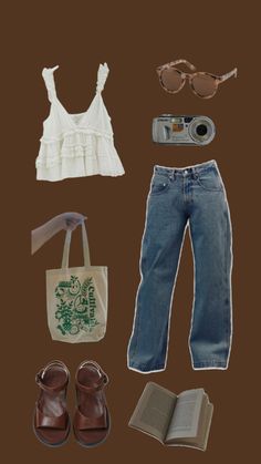 Granola Outfits, Granola Girl Aesthetic, Silver Hair Clip, Fashion Layout, Outfit Inspo Casual, Cruise Outfits, Fashion Collage, Granola Girl, Mood Board Fashion