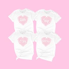 EACH SHIRT IS SOLD SEPARATELY Plaid Heart Big Little Family Shirts // Coquette Big Little Reveal Shirts // Big Little Sorority Shirts Want more customization options? Head over to our website~ www.madebymollz.com Item Details: ☆ BELLA + CANVAS - Unisex Jersey Tee ☆ GILDAN- Youth Jersey Tee (Baby Tee) ☆ BELLA + CANVAS - Micro Ribbed Scoop Tank Care: ☆ Wash with similar colors using cold water ☆ Tumble dry on low heat Check out some of our best-selling products! :) ☆ Classic Lightning Bolt Sorority Shirt: https://www.etsy.com/listing/782240364/kappa-delta-lightning-sorority-shirt?ref=shop_home_active_18&crt=1 ☆ Heart Eyes Sorority Sweatshirt: https://www.etsy.com/listing/955373515/heart-eyes-sorority-sweatshirt-greek?ref=shop_home_feat_1 ☆ Pink Cell Phone Sorority Sticker: https://www.etsy.c Summer White Shirt With Heart Graphic, Cute Relaxed Fit Top For Valentine's Day, Valentine's Day Pink Relaxed Fit Top, White Shirt With Heart Graphic For Spring, White Short Sleeve Shirt With Heart Print, Family Matching Tops With Heart Graphic For Valentine's Day, Short Sleeve Cotton Shirt For Valentine's Day, Family Matching Pink Tops For Valentine's Day, White Cotton Shirt For Valentine's Day