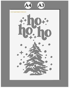 a4 christmas tree stencil from the crafter's workshop - ho ho ho