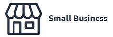 the small business logo is shown in black and white