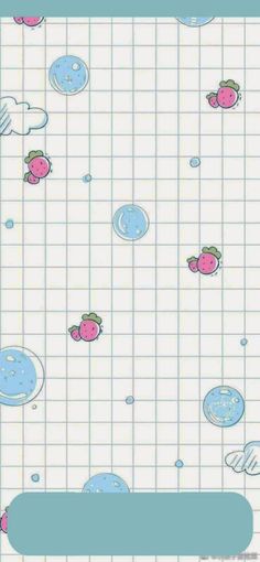 an image of a bathroom scene with strawberrys and bubbles on the shower mat,