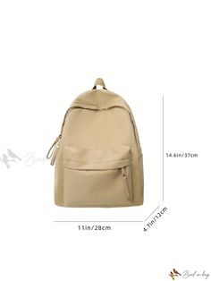 Bird in Bag - Perfect Travel Companion Backpack Rectangular Backpack For Students, Solid Rectangular Backpack For Students, Rectangular Solid Color Backpack For Students, Beige Travel Backpack Shaped As Shoulder Bag, Beige Backpack For Students, Beige Leather Backpack For Back To School, Casual Beige Leather Student Backpack, Beige Satchel Backpack For Students, Beige Satchel Leather Backpack For Back To School