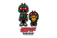 two cartoon characters are standing next to each other, with the words baby millo written in