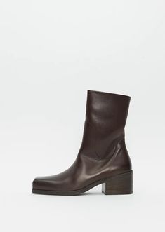 La Garconne | Shoes | Boots – La Garçonne Modern Chelsea Boots With Stacked Heel And Square Toe, Brown Heeled Boots With Block Heel, Brown Square Toe Platform Boots For Work, Brown Square Toe Heeled Boots For Work, Brown Square Toe Chelsea Boots With Leather Sole, Brown Leather Square Toe Platform Boots, Brown Square Toe Boots For Work, Brown Chelsea Boots With Square Toe, Brown Boots With Wooden Heel For Fall