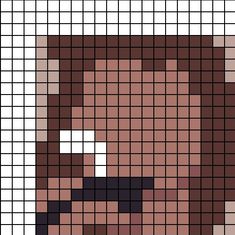 a cross stitch pattern with a woman's face in the center and squares around it