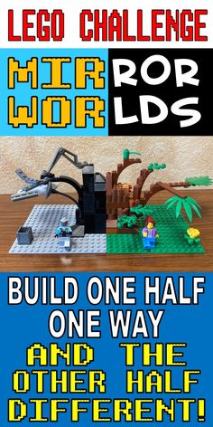 the lego challenge poster with instructions for how to build a tree house and other toys