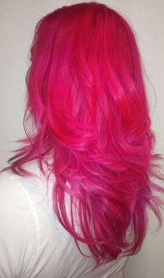 Bright Pink Hair, Hair Colorful, Pink Hair Dye, Hot Pink Hair, Awesome Hair, Bright Hair, Hair Color Pink, Big Chop