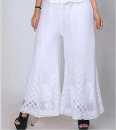 Description Material : Georgette with lining attached Brand : Handmade Size : Free size Color : Choice Work : Chikankari  Wash Care : Regular Wash Chikankari Sharara, Chikankari Palazzo, Chikankari Dress, Georgette Sharara, Cotton Slip, Ethnic Wear, Dress Clothes For Women, Trousers Women, Free Size