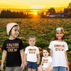 Elevate your Turkey Day celebrations with our 'Cousin Crew Fall' tee, designed especially for the ultimate Cousin Crew! From infants to youth, our black  and white Bella Canvas shirts ensure style and comfort. Unite the cousins in festive flair--they'll score memories that last a lifetime!  Great for Thanksgiving pictures. See our other Turkey & Touchdown shirts for the whole family. https://worthywellness.etsy.com/listing/1551105195/babys-first-thanksgiving-shirt-first?utm_source=Copy&utm_medium=ListingManager&utm_campaign=Share&utm_term=so.lmsm&share_time=1692893214749 https://worthywellness.etsy.com/listing/1537414590/turkey-touchdowns-football-2023-t-shirt?utm_source=Copy&utm_medium=ListingManager&utm_campaign=Share&utm_term=so.lmsm&share_time=1692896555070 See below for product descri Matching Cousin Shirts, Babys First Thanksgiving, Cousin Shirts, Thanksgiving Pictures, Cousin Crew, First Thanksgiving, Turkey Day, Fall Tee, Baby Comforter