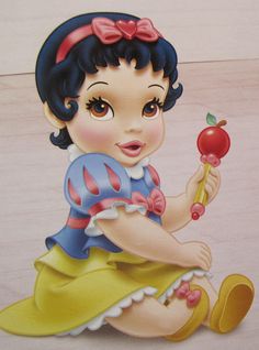 Snow White by dolltography, via Flickr Baby Snow White, Disney Mignon, Disney Png, Baby Disney Characters, Disney Princess Babies, Snow White Birthday, Disney Princess Snow White, Baby In Snow