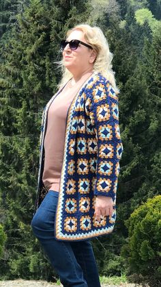 Boho Crochet Cardigan Patchwork Hand Knitted Oversized Gift This beautiful hooded cardigan is super comfy and easy to wear Measurements of this cardigan : S-M-L-XL Bust up to 90 cm-- 43.3'' Made of highest quality %100 cotton Great fit for different body types and sizes Very stylish and fashionable Lightweight and elegant, ideal for every season. Wash Instructions: Machine washable at low temperatures. -machine wash gentle (30 C/86F) We can work on different color and designs together:) it takes around 5-7 days to prepare one handmade cardigan. After your order is ready, we send it with express shipping (2-5 days delivery time all around the world) Please know that there are no returns on custom made orders Thank you :) Festival Crochet Long Sleeve Outerwear, Festival Long Sleeve Crochet Outerwear, Hand Knitted Bohemian Outerwear For Fall, Bohemian Hand Knitted Sweater Coat For Fall, Bohemian Hand Knitted Sweater Coat, Bohemian Knitted Sweater Coat With Long Sleeves, Granny Square Long Sleeve Cardigan For Festivals, Granny Square Long Sleeve Festival Cardigan, Long Sleeve Granny Square Cardigan For Festival