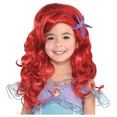 Child Long Ariel Wig - The Little Mermaid  Party City The Little Mermaid Halloween Costume, Ariel Costume Diy, Ariel Wig, Ariel Costume, Mermaid Halloween Costumes, Ariel Costumes, Little Mermaid Costume, Mermaid Halloween, Red Costume