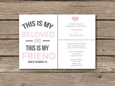 this is my beloved and this is my friend printable wedding program booklet - green