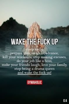 a poster with the words wake the f k up