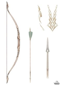 an assortment of different types of bows and arrows