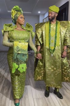 Yoruba Bride and Groom ~ Second Outfit Yoruba Men Traditional Attire, Yoruba Bride, Nigerian Traditional Wedding, African Weddings, Traditional Weddings, Traditional Wedding Attire, African Shirts For Men, Groom Accessories