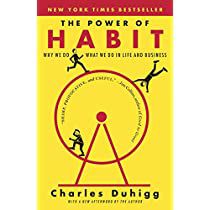 the power of habitt by charles dumasg book cover with yellow and red background