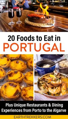 the cover of 20 foods to eat in portugal plus unique restaurants and dining experiences from porro to the algarve