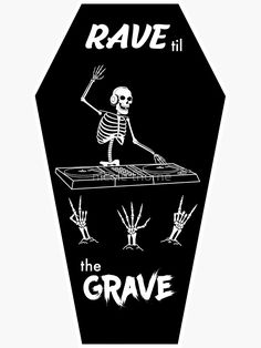 a black and white image of a skeleton dj playing the music on a turntable