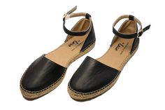 Classic Strap Black Espadrille | Avarcas USA Casual Slip-on Sandals With Contrast Sole, Slip-on Sandals With Contrast Sole For Spring, Summer Slip-on Sandals With Contrast Sole, Spring Slip-on Sandals With Contrast Sole, Casual Adjustable Beach Flats, Casual Black Ankle-high Sandals, Casual Adjustable Flats For The Beach, Black Casual Flats For Spring, Casual Black Flats For Spring