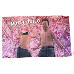 Gibby Party Hard Pink Chick Funny Flag Wall Tapestry 3x5 Feet Banner College Dorm Room Man Cave Poster Meme 3x5 Feet Flag Banner Tapestry For Your Man Cave, Bar, Garage, Bedroom, Dorm Room, Office, Tailgate Party, Front Porch, Or Apartment Patio Or Balcony, Etc For Indoors Or Outdoors. Has 4 Metal Grommets For Easy Wall Display! Brand New In Package! Flag Room Decor, House Party Aesthetic, College Tapestry, Room Flags, College Banner, Man Cave Posters, Funny Flags, Funny Tapestry, Garage Bedroom