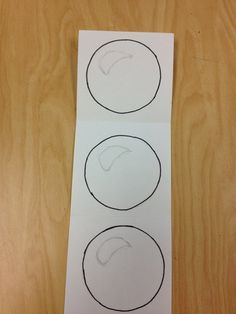 a paper with two circles drawn on it