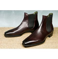 Size Brown Slip-on Chelsea Boots With Leather Sole, Business Chelsea Boots With Round Toe, Fitted Brown Chelsea Boots For Business, Brown Leather Sole Chelsea Boots Slip-on, Brown Snip Toe Chelsea Boots For Winter, Brown Slip-on Chelsea Boots With Rubber Sole, Slip-on Brown Chelsea Boots With Rubber Sole, Classic Ankle-high Chelsea Boots For Formal Occasions, Brown Chelsea Boots For Business In Winter