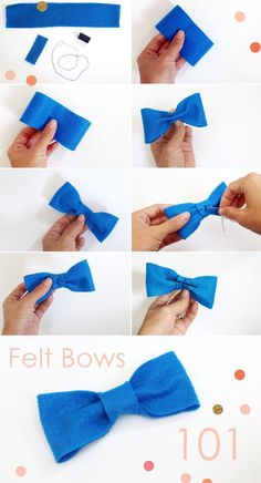 how to make a bow tie out of felt - step by step instructions for beginners