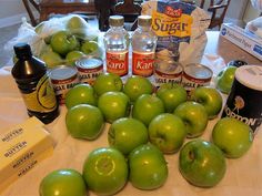 the apples are on the table ready to be cut and put into juices or condiments