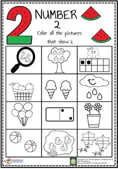 the number two worksheet for preschool to practice numbers 2 and 3 with pictures