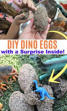 These DIY Dinosaur Surprise Eggs are DINO-Mite! Dinosaur Diy, Dinosaur Activities Preschool, Surprise Eggs Toys, Diy Dinosaur, Dinosaurs Preschool, Dino Eggs, Dinosaur Themed Birthday Party, Egg Toys, Dinosaur Activities