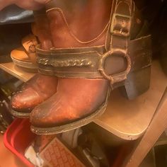 Freebird Boots Good Condition Need More Photos Let Me Know Brown Boots With Heel Strap And Round Toe, Brown Round Toe Boots With Heel Strap, Free Bird Boots, Freebird Boots, Freebird By Steven, Free Bird, More Photos, Let Me Know, Bootie Boots