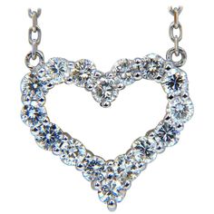 Loves & Sparkles. .80ct. Natural diamonds heart necklace. Rounds, hand selected from finest parcels. Full cut and Brilliant G-color, Vs-2 clarity Measurements: 13.8 x 15mm 16 inch necklace Total 3.3 grams 14kt. white gold. Appraisal will accompany for: $4,000 Diamonds Necklace, 16 Inch Necklace, Heart Necklace Diamond, Love Sparkle, Diamond Heart, Heart Necklace, Natural Diamonds, Jewelry Necklace Pendant, Diamond Necklace