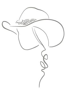 a drawing of a woman's hat