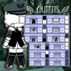 a cartoon character is standing in front of a screen with clothes and shoes on it