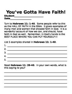 the bible worksheet for kids and adults