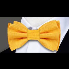 Sophisticated Yellow Bow Tie Choose your favorite shade of yellow bow tie! This bow tie is available as a self tie bow tie or a pre tied bow tie. Choose From: Single Bow Tie Bow Tie, Pocket Square Material of Bow Tie and Pocket Square: 100% Silk Bow Tie Fits Neck Sizes: 14 - 22” Inches Choose From: Self Tie Pre Tied Pattern On Fabric: Solid With Lined Perfection Color Of Fabric: Dandelion Yellow Golden Amber Tuscany Yellow Metallic Wheat Tuscany Yellow, Yellow Bow Tie, Dandelion Yellow, Yellow Bow, Tie Bow Tie, Golden Amber, Tie Pattern, Silk Bow Ties, Pre Tied Bow Tie