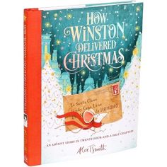 the book how winston delivered christmas is on display in front of a white background with an orange border