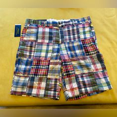 Brand New Plaid Multicolor Polo Men’s Shorts Size 31 Waist Ralph Lauren Fleece, Beige Chinos, Polo Men, Polo Sport Ralph Lauren, Polo Ralph Lauren Shorts, Ralph Lauren Shorts, Vintage Polo Ralph Lauren, Mens Boardshorts, Mens Swim Trunks