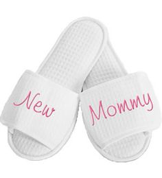 Personalized New Mommy Waffle Slippers Waffle Slippers