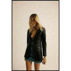 Basic Biker Leather Blazer Heavy Clothing, Biker Leather, Go Up, Leather Blazer, Black Stretch, Cloth Bags, Baby Fashion, Fashion Clothes Women, In Italy