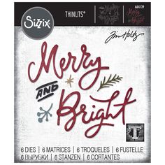 merry and bright stencil set