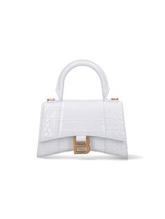 100% Calf Lining: 100% Leather Finishing: 100% Antiqued golden metal Balenciaga Clutch, Balenciaga Handbags, Balenciaga Women, Ladies Clutch, Luxury Accessories, Luxury Retail, Womens Tote Bags, Leather Handle, White Leather