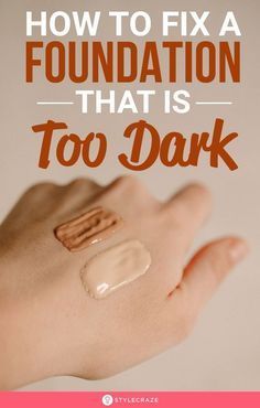 How To Lighten Foundation, Black Spots On Face, Diy Foundation, Dark Foundation, Light Foundation