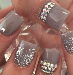 Like this color Glitter Tips, Real Nails, Nail Candy, Nail Powder, Sparkle Nails, Uñas Acrilicas, Get Nails, I Love Nails, Accent Nails