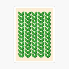 green leaves on beige background sticker